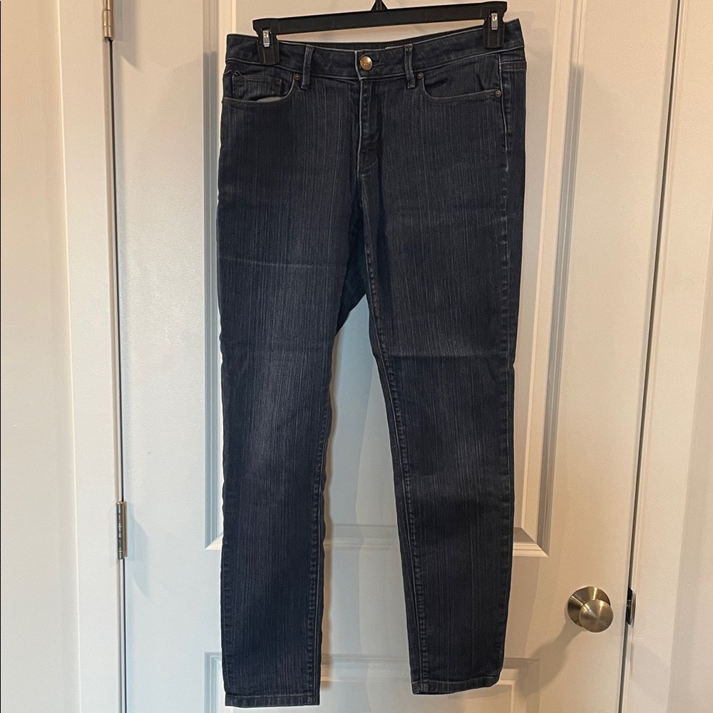 Ann Taylor LOFT Curvy Skinny Dark Wash Jeans, Women’s 6